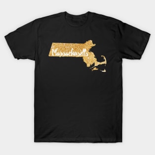 Gold Massachusetts T-Shirt